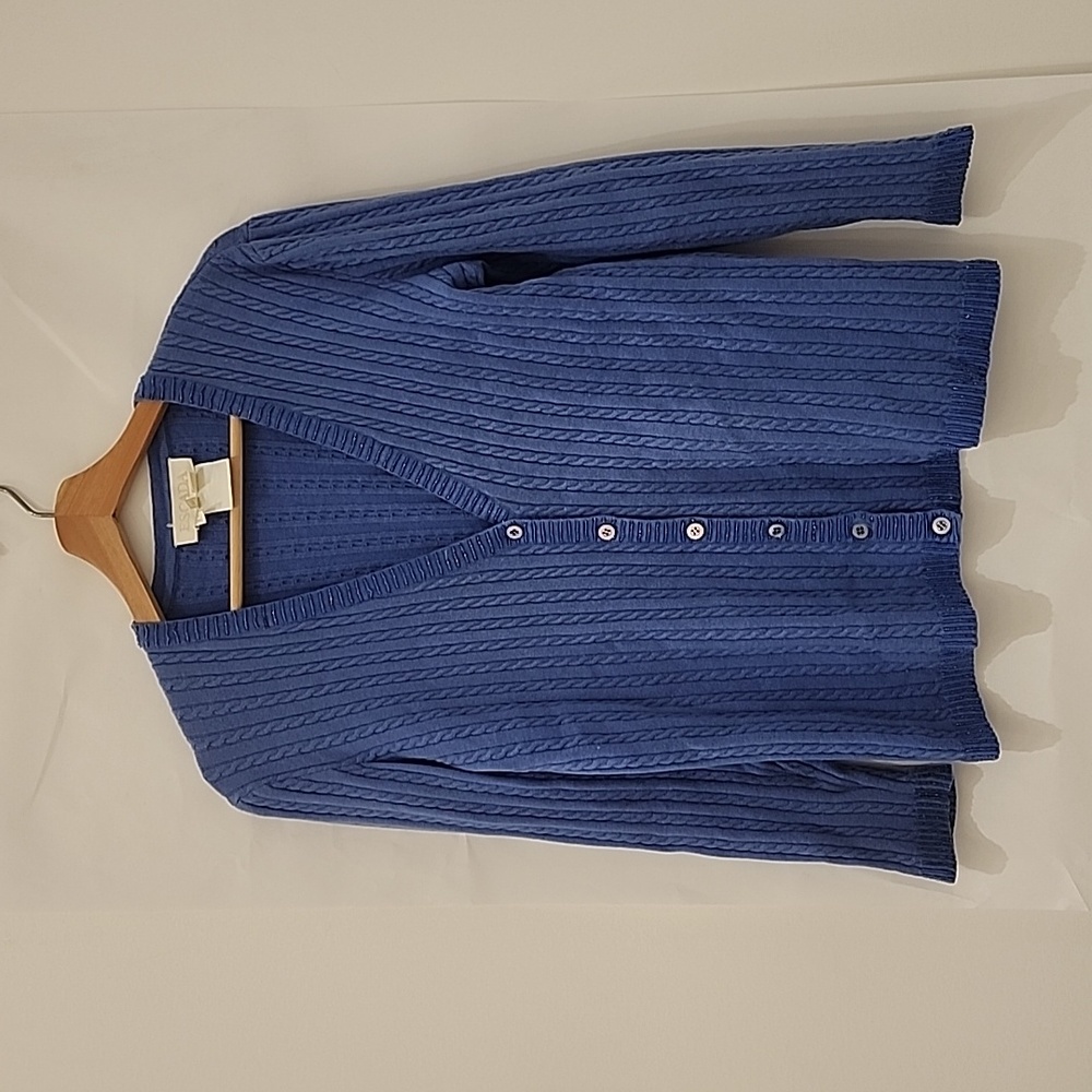 Escada Beaded Blue Cardigan size 44‎ US 12